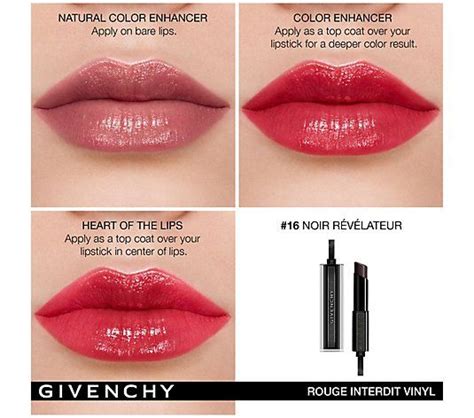 givenchy rouge interdit swatch|givenchy rouge interdit temptation black.